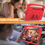 For Samsung Galaxy Tab S9+ Handle EVA Shockproof Tablet Case with Holder(Red)