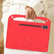For Samsung Galaxy Tab S9+ Handle EVA Shockproof Tablet Case with Holder(Red)