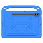 For Samsung Galaxy Tab S9+ Handle EVA Shockproof Tablet Case with Holder(Blue)