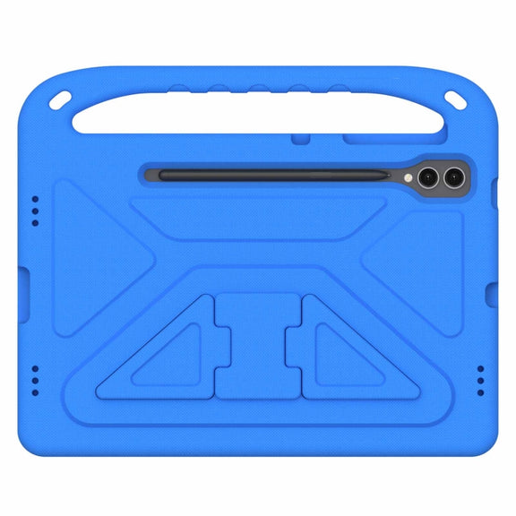 For Samsung Galaxy Tab S9+ Handle EVA Shockproof Tablet Case with Holder(Blue)