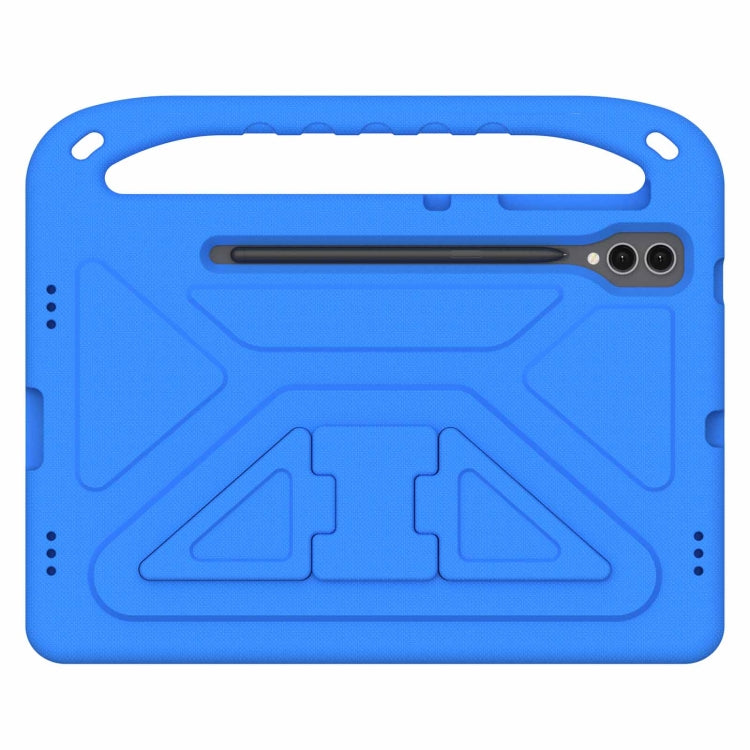 For Samsung Galaxy Tab S9+ Handle EVA Shockproof Tablet Case with Holder(Blue)