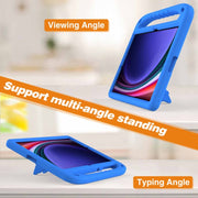 For Samsung Galaxy Tab S9+ Handle EVA Shockproof Tablet Case with Holder(Blue)