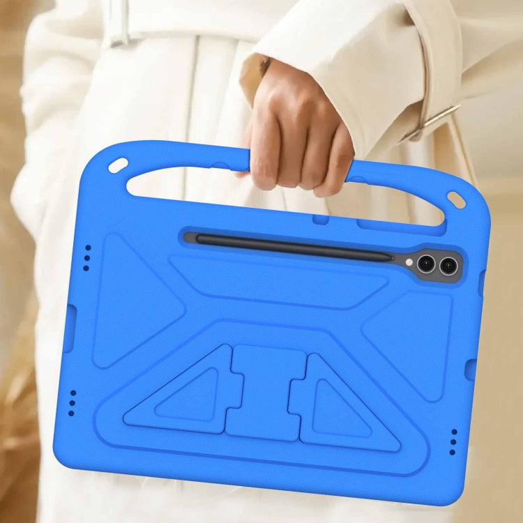 For Samsung Galaxy Tab S9+ Handle EVA Shockproof Tablet Case with Holder(Blue)