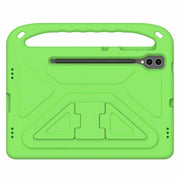For Samsung Galaxy Tab S9+ Handle EVA Shockproof Tablet Case with Holder(Green)