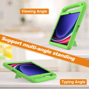 For Samsung Galaxy Tab S9+ Handle EVA Shockproof Tablet Case with Holder(Green)