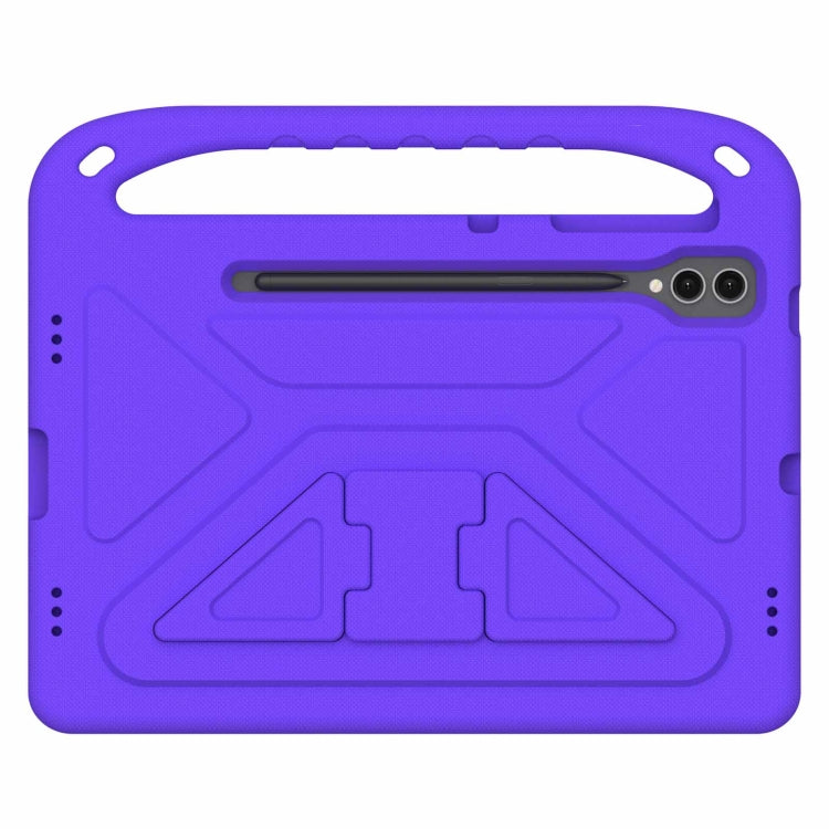 For Samsung Galaxy Tab S9+ Handle EVA Shockproof Tablet Case with Holder(Purple)