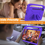 For Samsung Galaxy Tab S9+ Handle EVA Shockproof Tablet Case with Holder(Purple)
