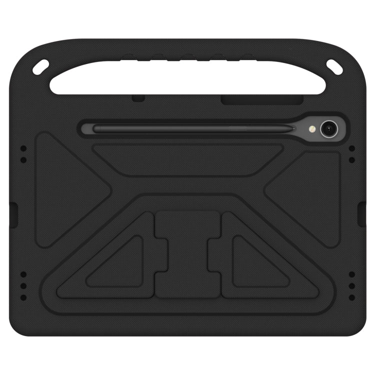 For Samsung Galaxy Tab S9 Handle EVA Shockproof Tablet Case with Holder(Black)