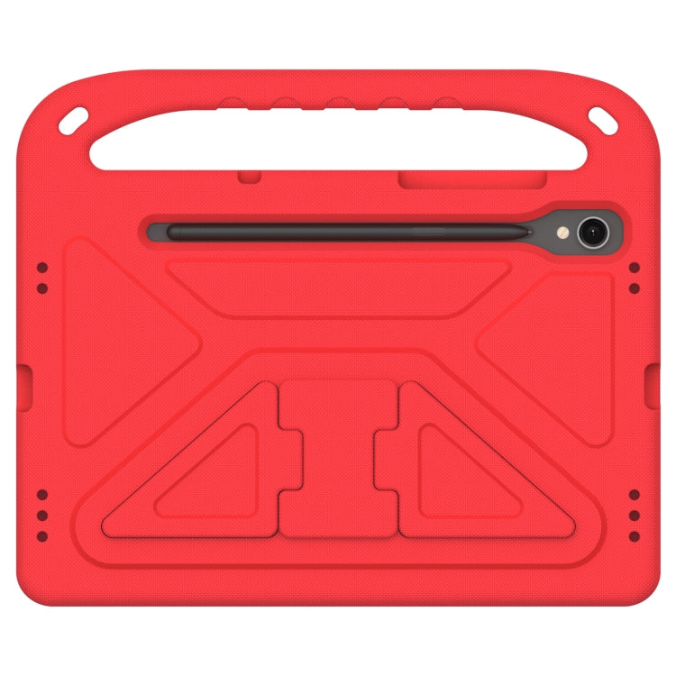 For Samsung Galaxy Tab S9 Handle EVA Shockproof Tablet Case with Holder(Red)