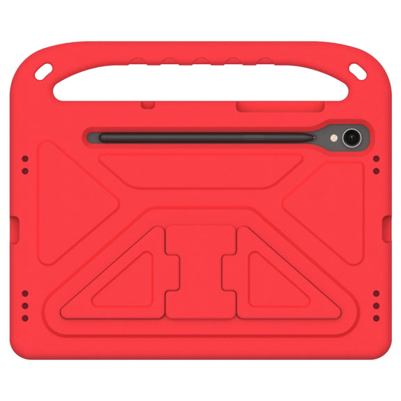 For Samsung Galaxy Tab S9 Handle EVA Shockproof Tablet Case with Holder(Red)