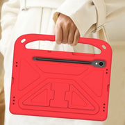 For Samsung Galaxy Tab S9 Handle EVA Shockproof Tablet Case with Holder(Red)