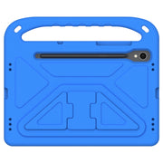 For Samsung Galaxy Tab S9 Handle EVA Shockproof Tablet Case with Holder(Blue)