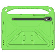 For Samsung Galaxy Tab S9 Handle EVA Shockproof Tablet Case with Holder(Green)