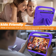 For Samsung Galaxy Tab S9 Handle EVA Shockproof Tablet Case with Holder(Purple)