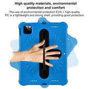 For iPad Pro 11 2024 Shield 360 Rotation Handle EVA Shockproof PC Tablet Case(Blue Black)