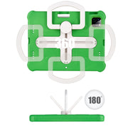 For iPad Pro 11 2024 Shield 360 Rotation Handle EVA Shockproof PC Tablet Case(Green Beige)