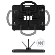 For iPad Air 11 2024 Shield 360 Rotation Handle EVA Shockproof PC Tablet Case(Black)