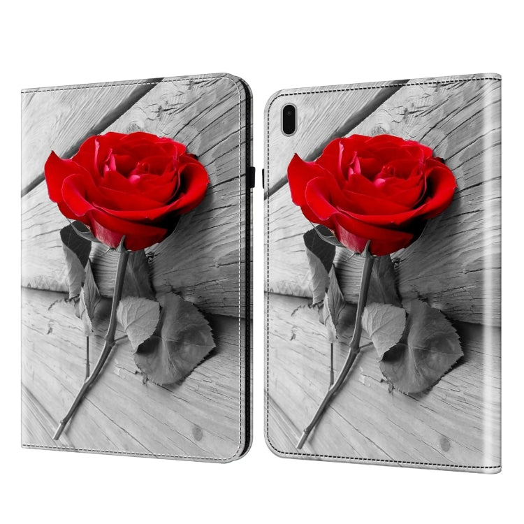 For Samsung Galaxy Tab S9 Crystal Texture Painted Leather Tablet Case(Rose)