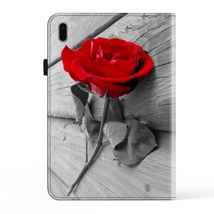 For Samsung Galaxy Tab S9 Crystal Texture Painted Leather Tablet Case(Rose)