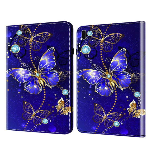 For Samsung Galaxy Tab S9 Crystal Texture Painted Leather Tablet Case(Diamond Butterflies)