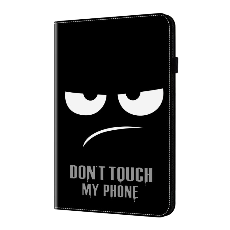 For Samsung Galaxy Tab S9 Ultra Crystal Texture Painted Leather Tablet Case(Dont Touch My Phone)