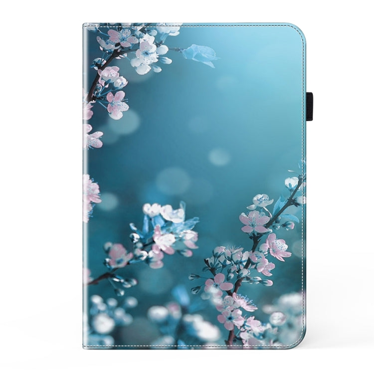 For Samsung Galaxy Tab S9 / S9 FE Crystal Texture Painted Leather Tablet Case(Plum Bossom)