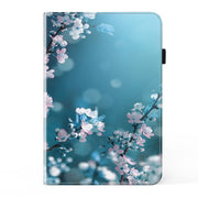 For Samsung Galaxy Tab S9 / S9 FE Crystal Texture Painted Leather Tablet Case(Plum Bossom)