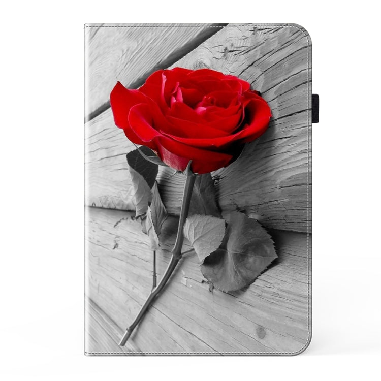 For Samsung Galaxy Tab S9 / S9 FE Crystal Texture Painted Leather Tablet Case(Rose)