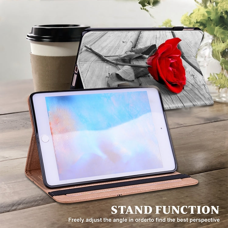 For Samsung Galaxy Tab S7 / S8 / S9 Crystal Texture Painted Leather Tablet Case(Rose)