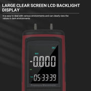 BENETECH GT5101 LCD Display Differential Pressure Meter, Specification:100KPa