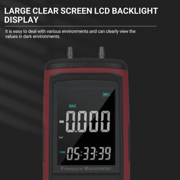 BENETECH GT5101 LCD Display Differential Pressure Meter, Specification:100KPa