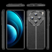 For vivo X100 Litchi Texture Shockproof TPU Phone Case(Blue)