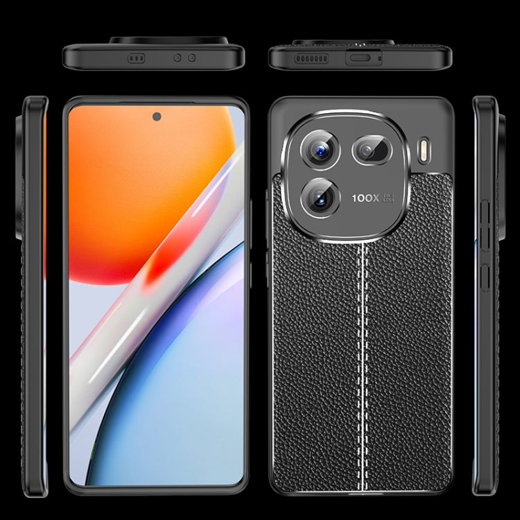 For vivo iQOO 12 Pro Litchi Texture Shockproof TPU Phone Case(Blue)