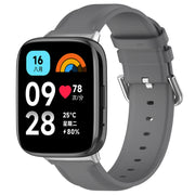 For Redmi Watch 3 Lite / Watch 3 Active Leather Replacement Watch Band(Grey)