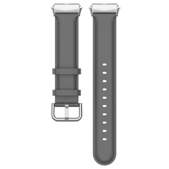 For Redmi Watch 3 Lite / Watch 3 Active Leather Replacement Watch Band(Grey)