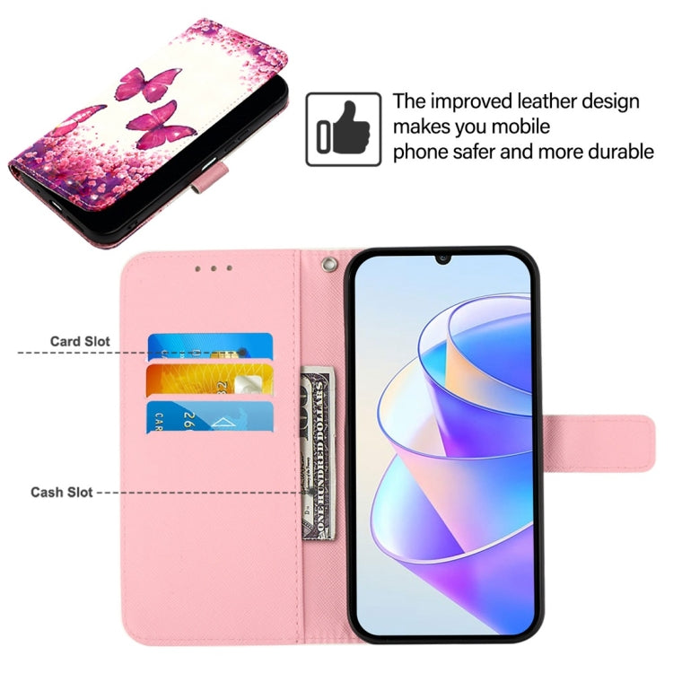 For Huawei Pura 70 Pro 3D Painting Horizontal Flip Leather Phone Case(Rose Butterfly)