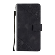 For Motorola Moto G Play 4G 2024 Skin Feel Embossed Leather Phone Case(Black)