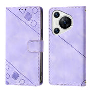 For Huawei Pura 70 Skin Feel Embossed Leather Phone Case(Light Purple)