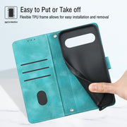 For Google Pixel 9 / 9 Pro Skin-feel Embossed Leather Phone Case(Green)