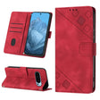 For Google Pixel 9 / 9 Pro Skin-feel Embossed Leather Phone Case(Red) - Google Cases by PMC TechLife | Online Shopping South Africa | PMC TechLife | Buy Now Pay Later Mobicred