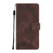 For Google Pixel 9 Pro XL Skin-feel Embossed Leather Phone Case(Brown)
