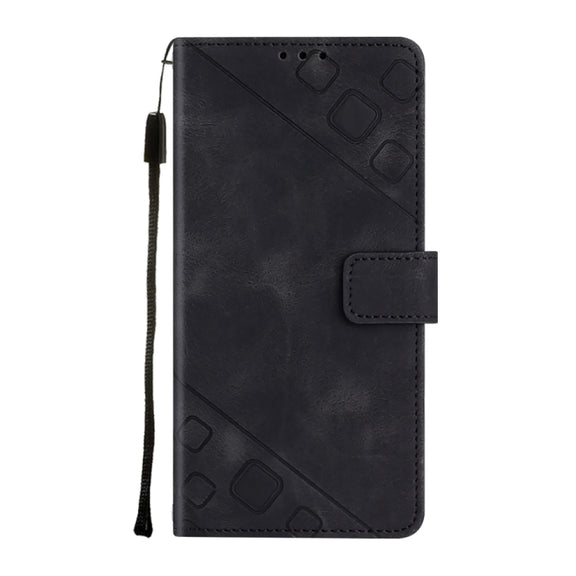 For Google Pixel 9 Pro XL Skin-feel Embossed Leather Phone Case(Black)