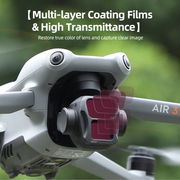 For DJI Air 3 Sunnylife Camera Lens Filter, Filter:4 in 1 ND4/PL ND8/PL ND16/PL ND32/PL