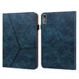 For Lenovo Xiaoxin Pad Pro 12.7 Solid Color Stripe Embossed Leather Tablet Case(Blue) - Lenovo by PMC TechLife | Online Shopping South Africa | PMC TechLife | Buy Now Pay Later Mobicred