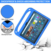 For Amazon Kindle Fire Max 11 Handle EVA Shockproof Tablet Case with Holder(Blue)