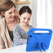 For Amazon Kindle Fire Max 11 Handle EVA Shockproof Tablet Case with Holder(Blue)