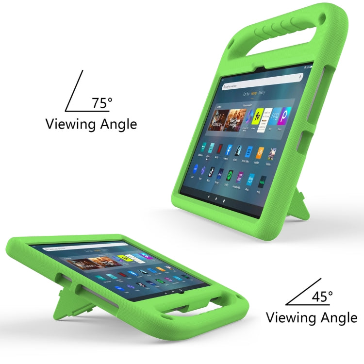 For Amazon Kindle Fire Max 11 Handle EVA Shockproof Tablet Case with Holder(Green)