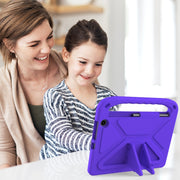 For Amazon Kindle Fire Max 11 Handle EVA Shockproof Tablet Case with Holder(Purple)