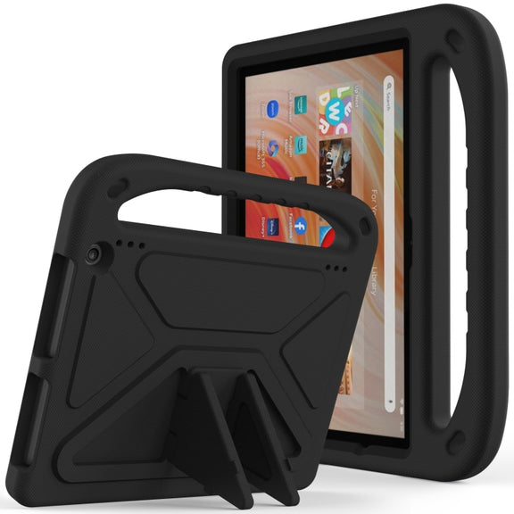 For Amazon Kindle Fire HD 10 2023 Handle EVA Shockproof Tablet Case with Holder(Black)
