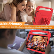 For Amazon Kindle Fire HD 10 2023 Handle EVA Shockproof Tablet Case with Holder(Red)